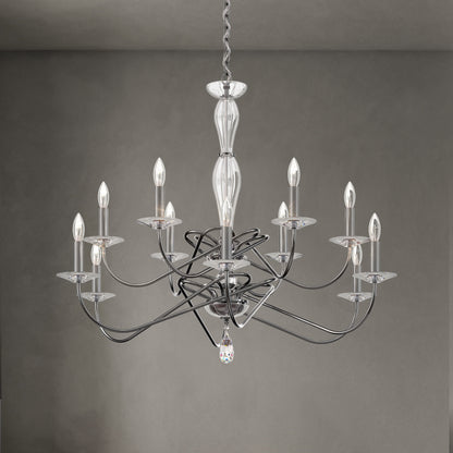 Schonbek Vx1012N-49H 12 Light Crystal Chandelier, Black PearlBy Schonbek