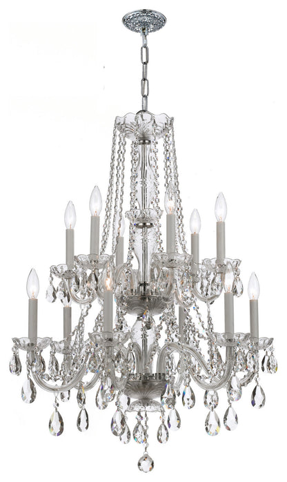 Crystorama Lighting Group 1137-CL-SAQ Traditional Crystal 12 - Polished BrassBy Crystorama Lighting