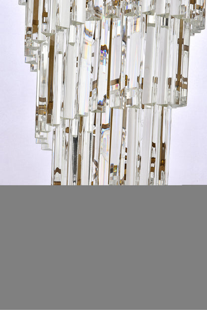 Elegant Lighting 1201SR36 Sydney 42 Light 37"W Crystal Waterfall - Matte BlackBy Elegant Furniture & Lighting