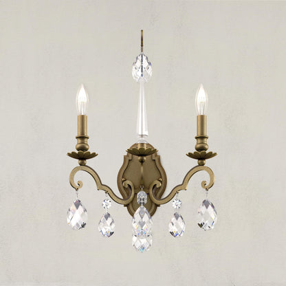 Schonbek Rn3861N-23H 2 Light Crystal Sconce, Etruscan GoldBy Schonbek