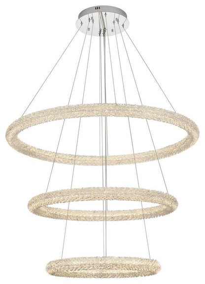 Bowen 3 Light Chandelier, ChromeBy Elegant Furniture & Lighting
