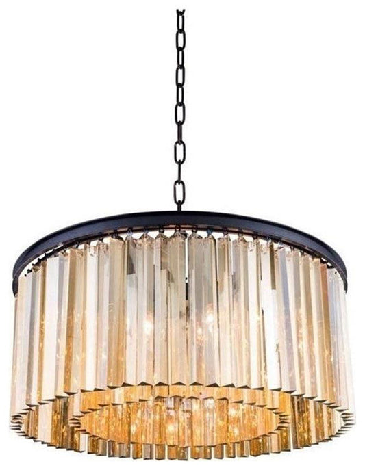Elegant Lighting Sydney 32" 8 Light Royal Crystal ChandelierBy Elegant Furniture & Lighting
