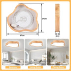 Cloud Shape Wooden LED Ceiling Light for Modern Nordic Home Living Room Surface Fixture
