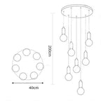 Acrylic Bubble Globe LED Modern Pendant Light Hanging Lamp Island Lights