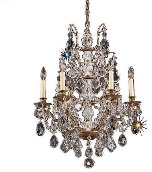 Bordeaux 6-Light Chandelier, Heirloom Gold, Clear Legacy CrystalBy Schonbek
