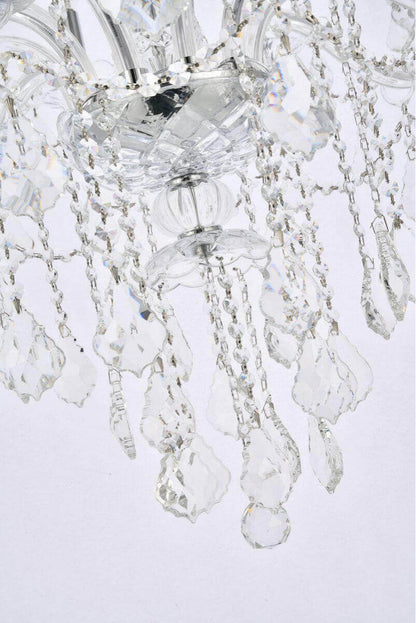 Elegant Lighting Verona Crystal Chandelier, Chrome, 32.00, Golden TeakBy Elegant Furniture & Lighting