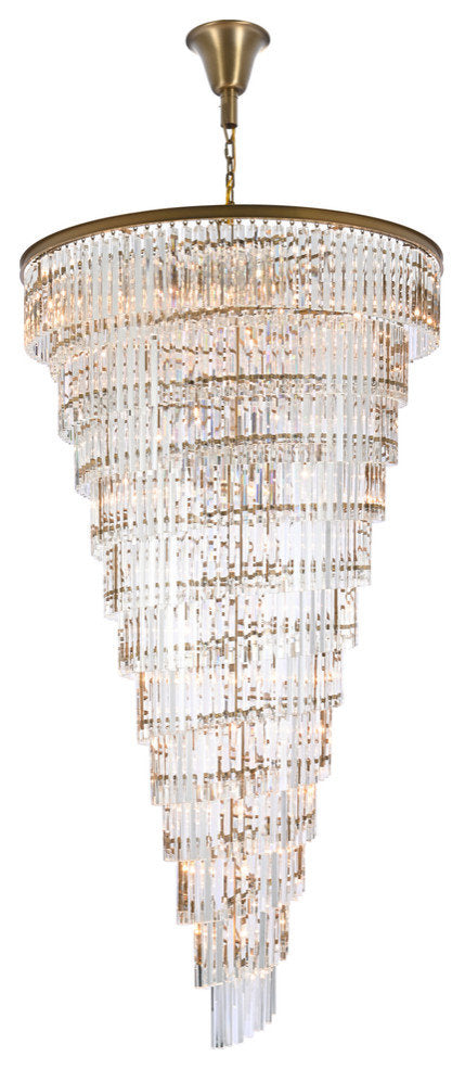 Elegant Lighting Sydney 48" Spiral Crystal ChandelierBy Elegant Furniture & Lighting