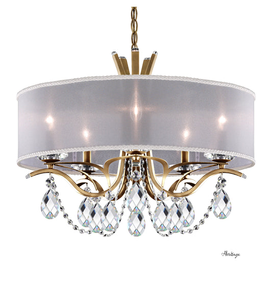 Schonbek Va8305N-22H1 5 Light Crystal Chandelier, Heirloom GoldBy Schonbek