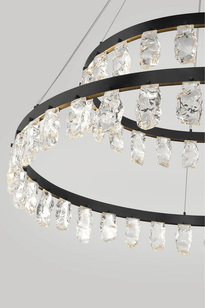 Kovacs P1499-L Artic Glacier 49"W LED Crystal Ring Chandelier - CoalBy Kovacs