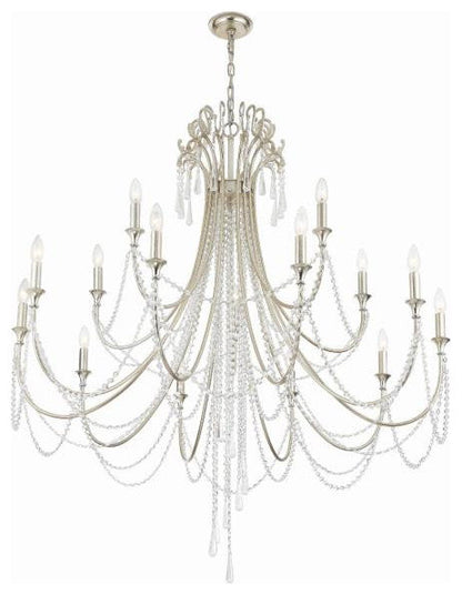 Crystorama arc-1919-ga-cl-mwp-xb-5524-WB Arcadia  15-Light 2-Tier ChandelierBy Crystorama Lighting