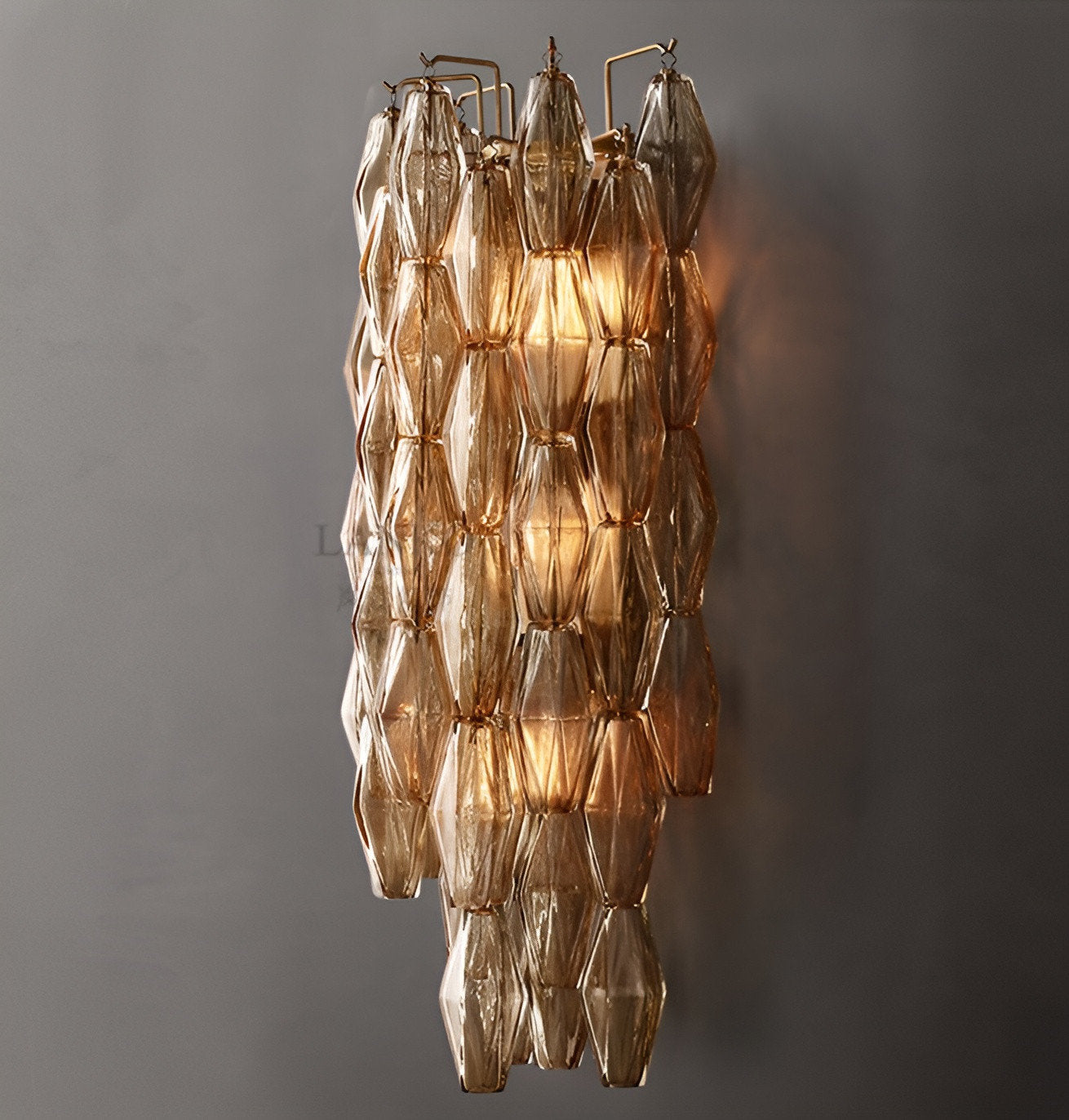 Luxury Crystal Wall Lamp in Decorative Style for Living Room, Bedroom, L12.0xw7.5xh29.9"By Miron Demid LLC