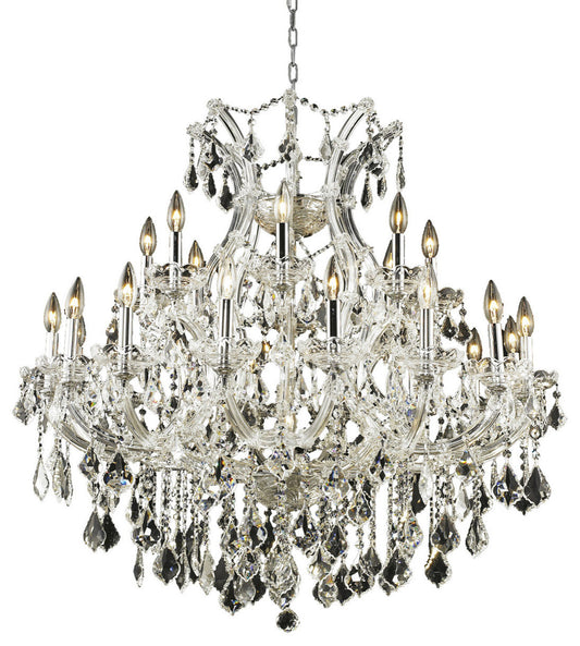 Maria Theresa 24 Light Mini Chandelier, Chrome, Clear, Royal CutBy Elegant Furniture & Lighting