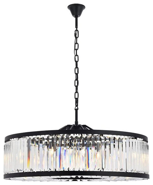 Urban Classic Chelsea 10-Light Metal Royal Cut Chandelier - Matte BlackBy Urban Classic