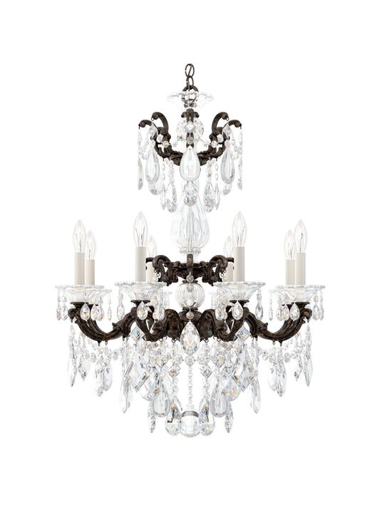 Schonbek 5007-76S 8 Light Crystal Chandelier, Heirloom BronzeBy Schonbek