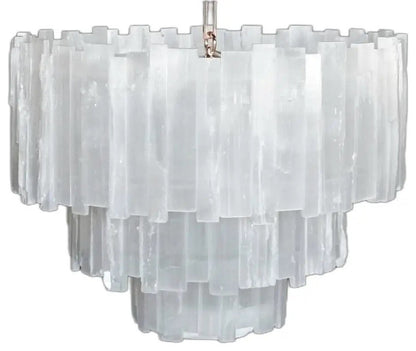 Selenite Chandelier, 3 Tiers, 30" W x 30" HBy Akari Lanterns