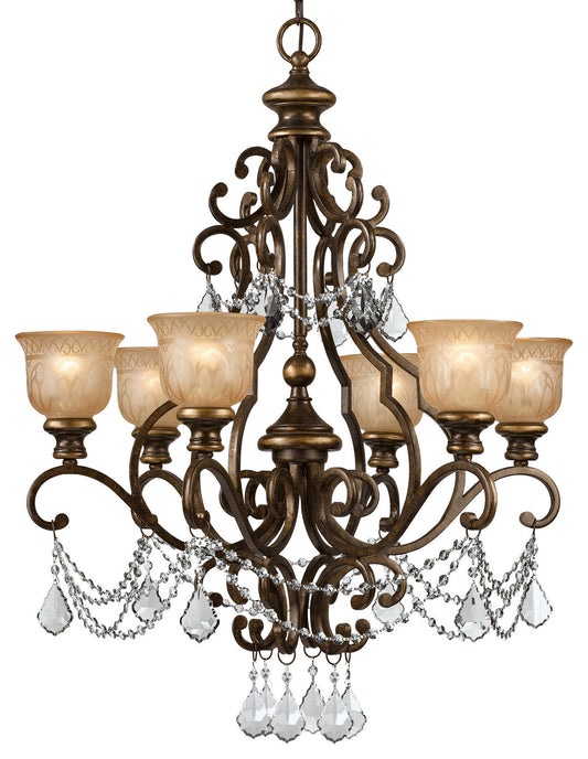 Crystorama Lighting Group 7516-CL-S Norwalk 6 Light 28"W Crystal - Bronze UmberBy Crystorama Lighting