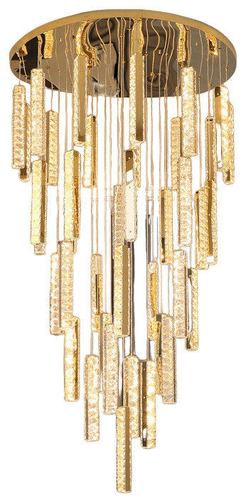 Santa Margherita Ligure | Creative Gold LED Crystal Chandelier, 28 Lights, Warm LightBy Miron Demid LLC