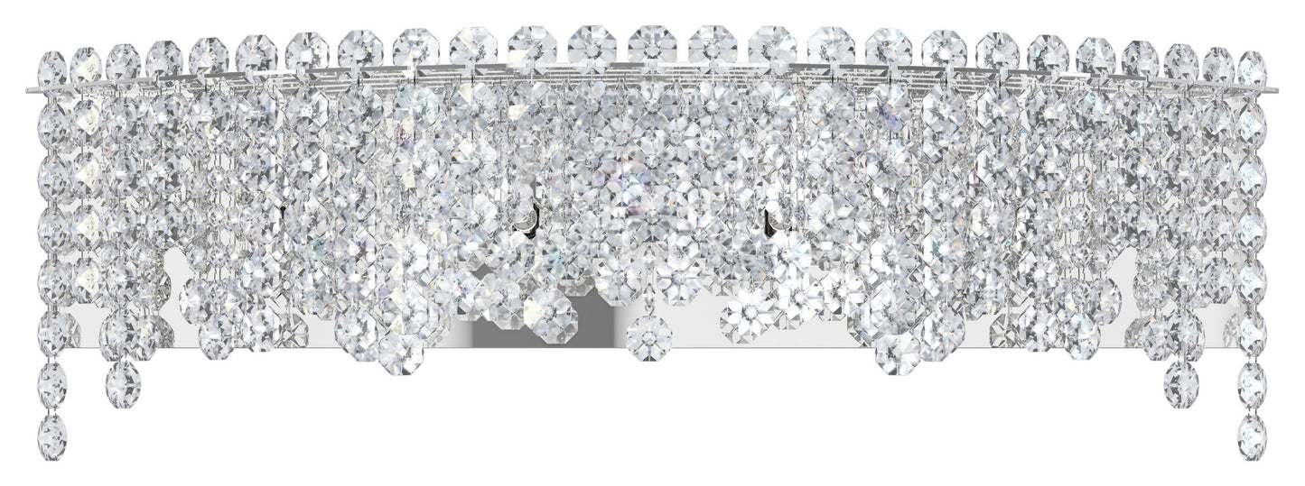 Schonbek Ch2440N-401H 4 Light Crystal Sconce, Polished Stainless SteelBy Schonbek