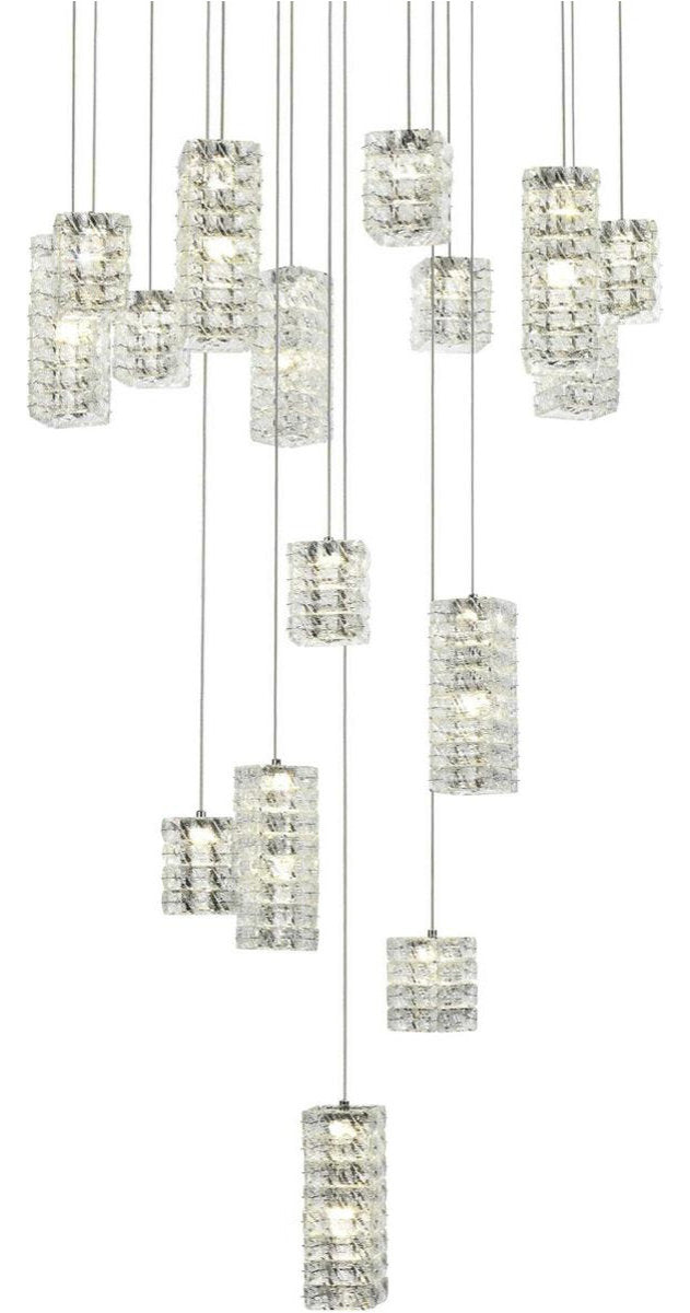 Aston 16 Light Pendant, ChromeBy Elegant Furniture & Lighting
