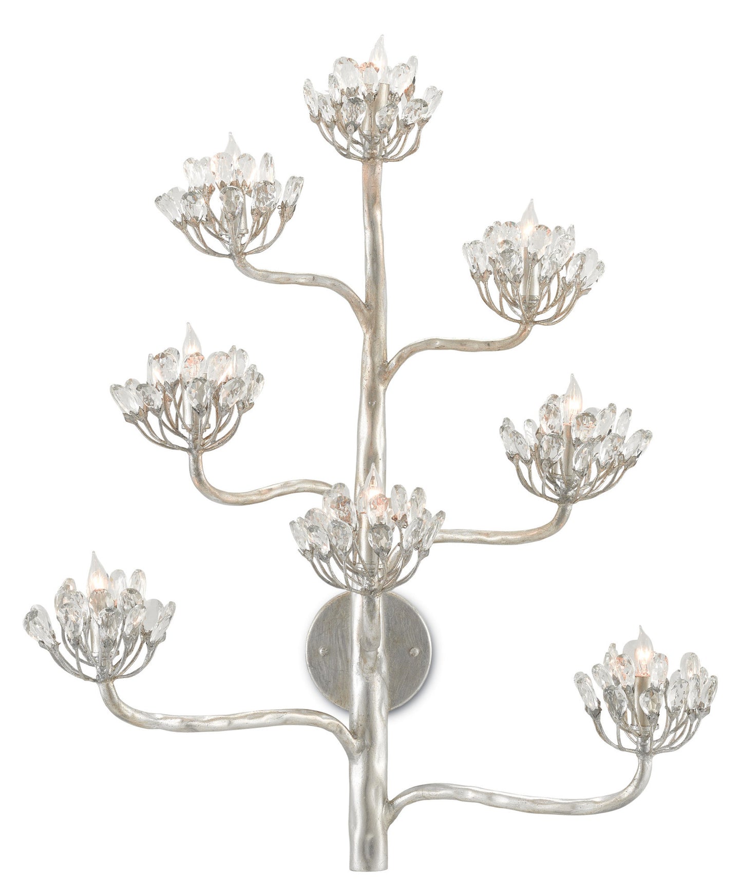 Agave Americana Silver Wall SconceBy Currey & Company