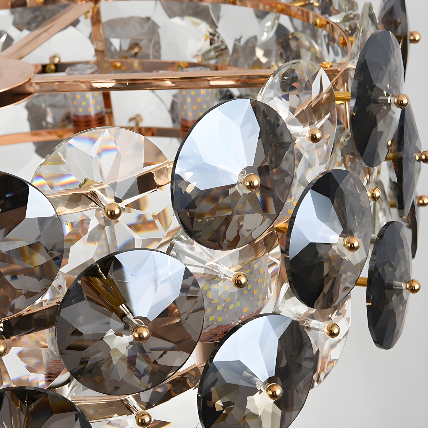Aalst | Modern Drum Gold Chandelier for Living Room, Medium - Dia23.6xh51" / Dia60xh130cm, Warm LightBy Miron Demid LLC