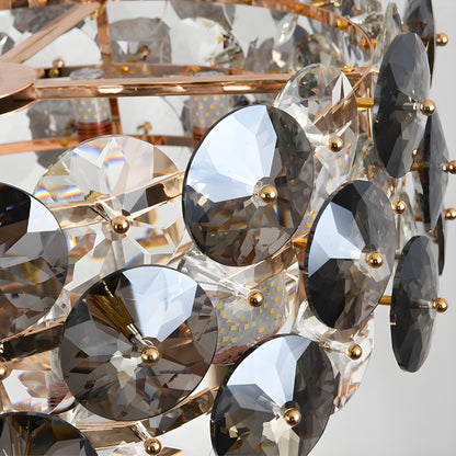 Aalst | Modern Drum Gold Chandelier for Living Room, Medium - Dia23.6xh51" / Dia60xh130cm, Warm LightBy Miron Demid LLC