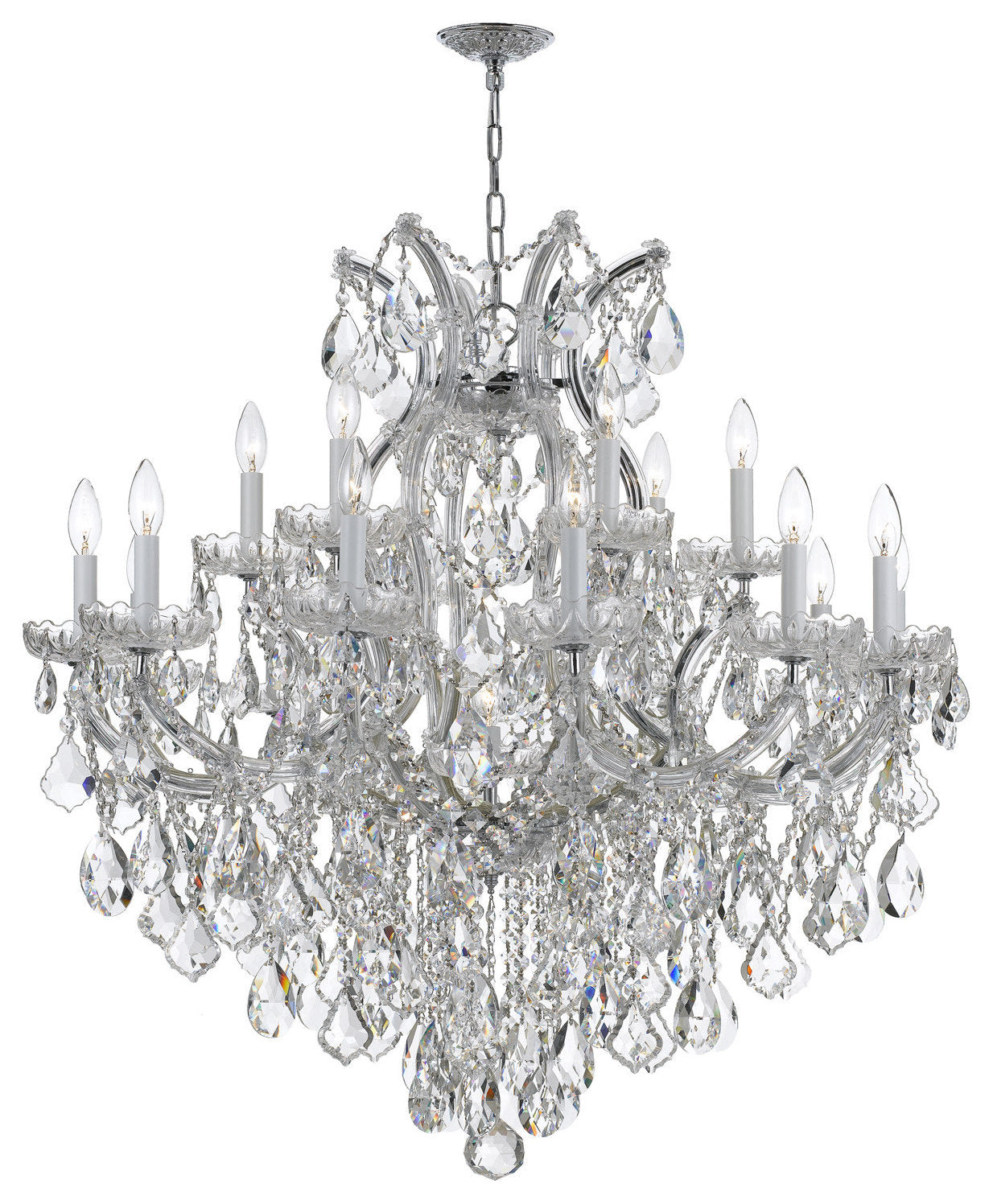 Crystorama Lighting Group 4418-CL-I Maria Theresa 19 Light 38"W - PolishedBy Crystorama Lighting
