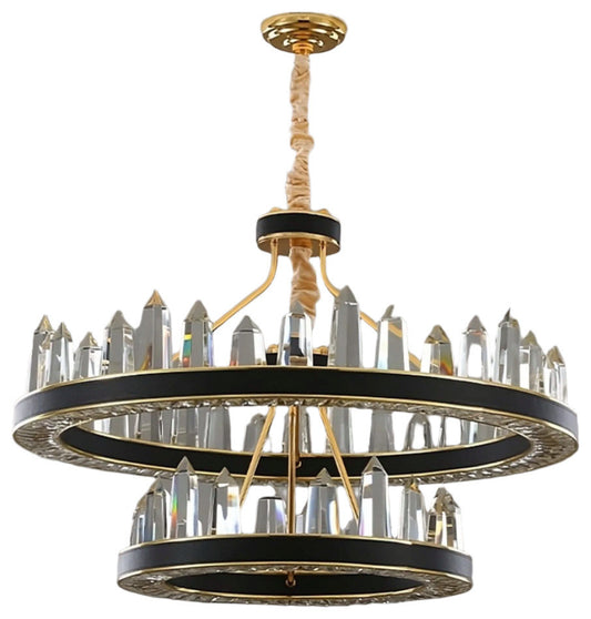 Villa 2-Tier Contemporary Chandelier, 39"By Morsale.com