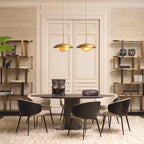 Celesse Pendant, 6-Light, Standard Height, Soft Gold, Frosted Glass Tube, 59.7"W (138920-SKT-STND-84-82 3WTZZJ)