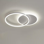 22'' Ambient LED Light Two Ringed Flush Mount Ceiling Light with Bulb