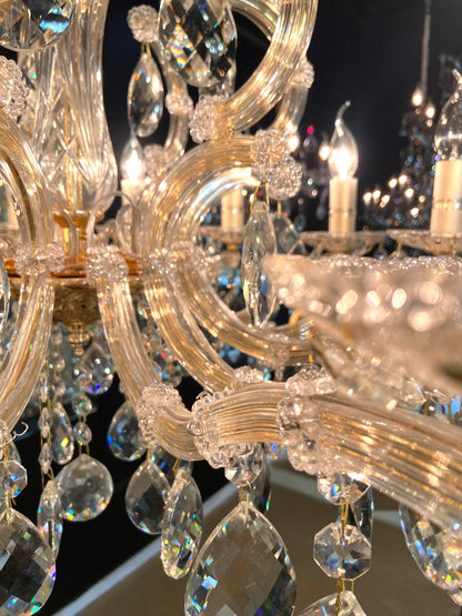 La Scala 19-Light Crystal Chandelier - GoldBy Michael Amini