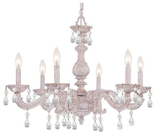 Crystorama 5036-AW-CL-S Paris Market - 21" Six Light ChandelierBy Crystorama Lighting