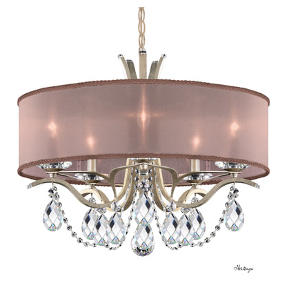 Schonbek Va8305N-48H3 5 Light Crystal Chandelier, Antique SilverBy Schonbek