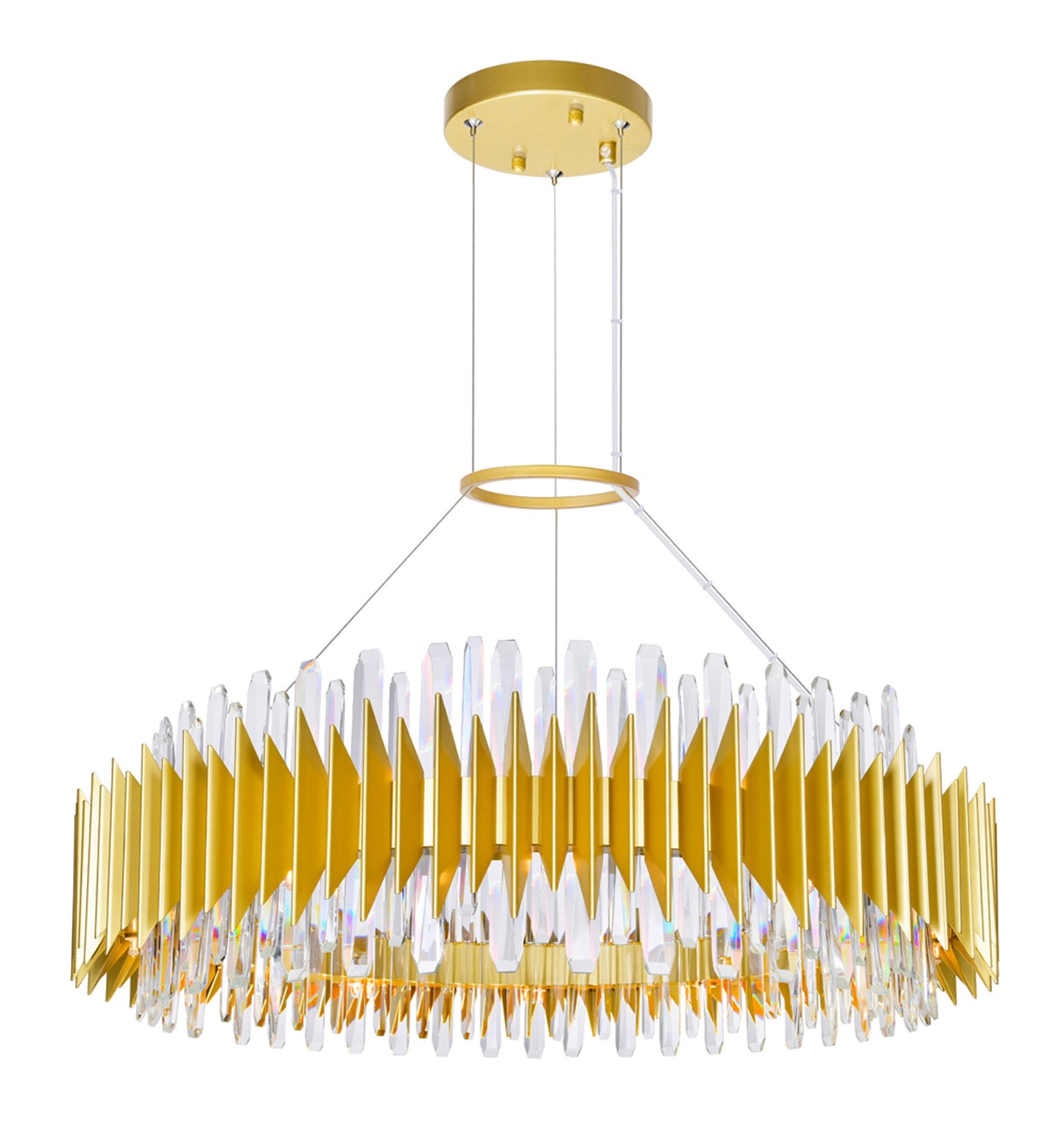 Cityscape 24 Light Chandelier With Satin Gold FinishBy CWI Lighting