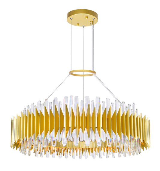 Cityscape 24 Light Chandelier With Satin Gold FinishBy CWI Lighting