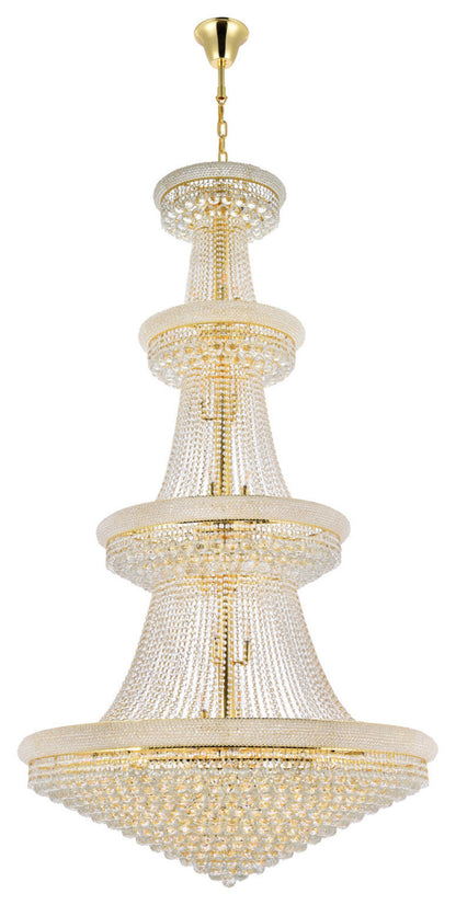 Elegant Lighting V1800G48/RC Primo 42 Light 48"W Crystal Empire - ChromeBy Elegant Furniture & Lighting