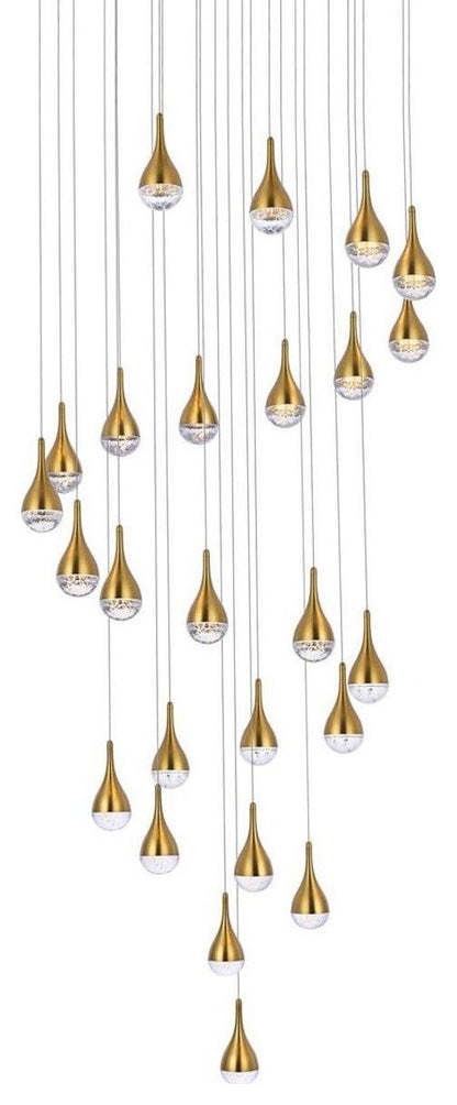 Amherst 25 Light Chandelier, Satin GoldBy Elegant Furniture & Lighting