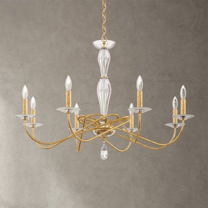 Schonbek Vx1008N-22H 8 Light Crystal Chandelier, Heirloom GoldBy Schonbek