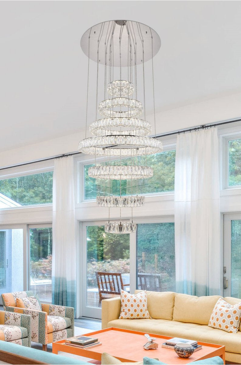 Contemporary Chrome-Light ChandelierBy Home Living
