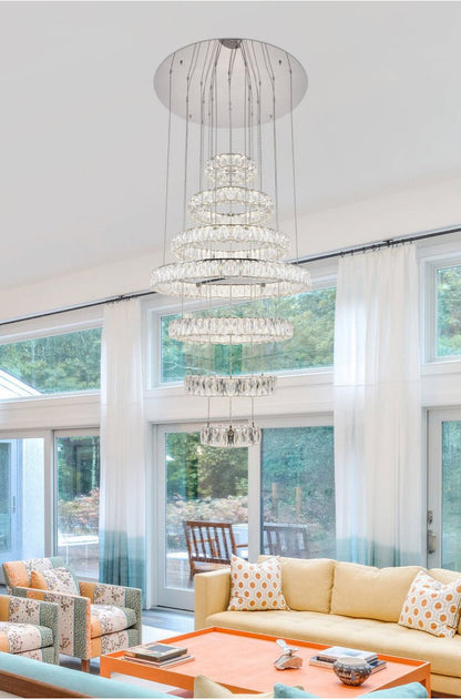 Contemporary Chrome-Light ChandelierBy Home Living