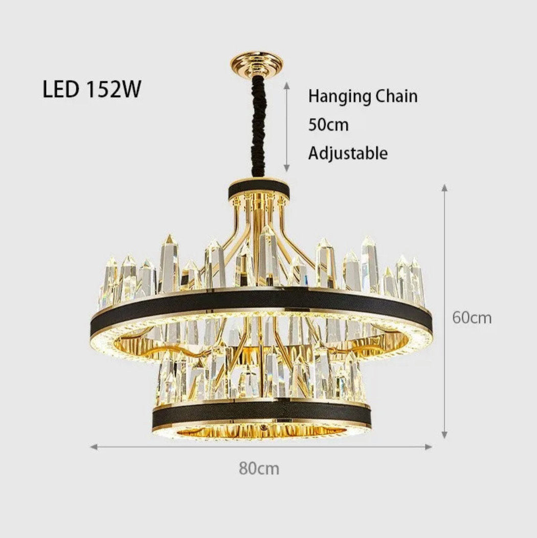 Villa 2-Tier Contemporary Chandelier, 39"By Morsale.com