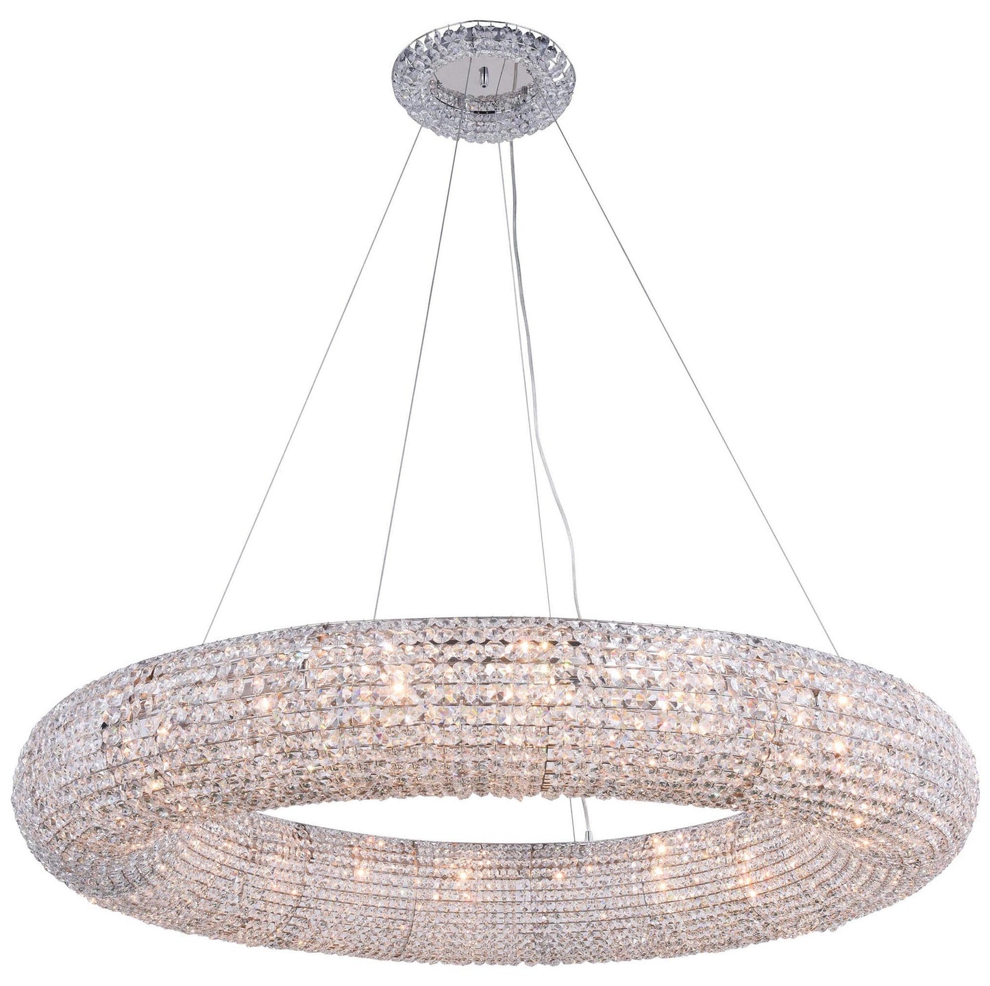 Elegant Paris 20-Light Chrome Chandelier Clear Royal Cut CrystalBy Elegant Furniture & Lighting
