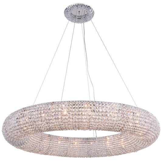 Elegant Paris 20-Light Chrome Chandelier Clear Royal Cut CrystalBy Elegant Furniture & Lighting