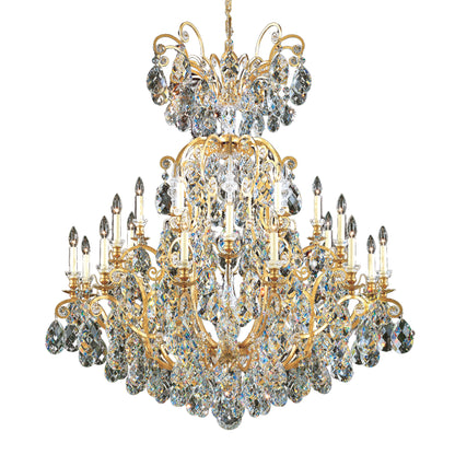 Schonbek 3774-22 25 Light Crystal Chandelier, Heirloom GoldBy Schonbek