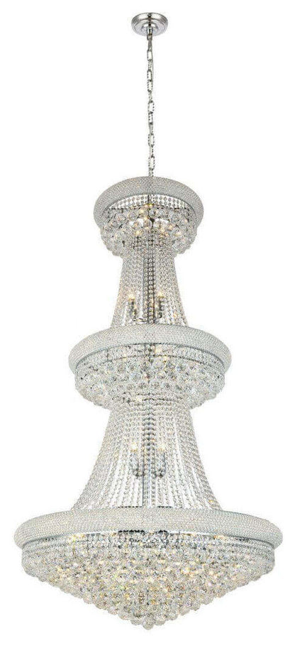 Elegant Lighting Primo Chandelier, Chrome, 36.00, 32By Elegant Furniture & Lighting