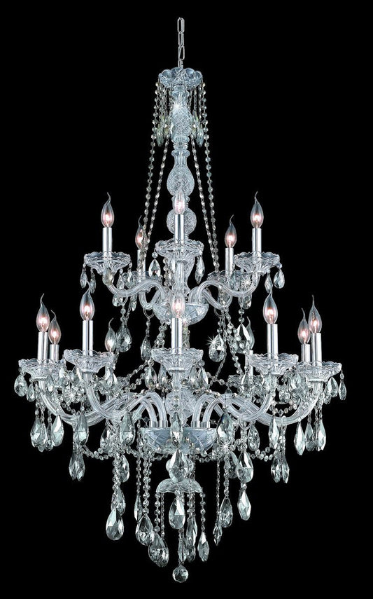 Elegant Lighting Verona 15-Light Crystal Chandelier, Chrome, Royal Cut, Golden TBy Elegant Furniture & Lighting