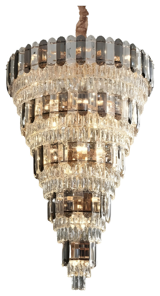 Voltri | Post-modern Grand Luxury Crystal Chandelier, Dia31.5"By Miron Demid LLC