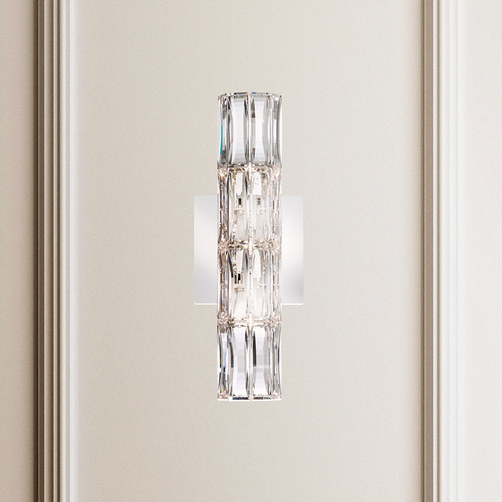 Schonbek A9950Nr700224 3 Light Crystal Sconce, Stainless SteelBy Schonbek