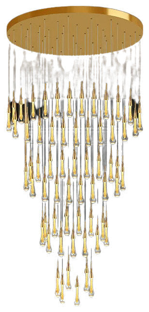 Pendant Light Fixture For Stairwell, 36 Lights SpiralBy Morsale.com