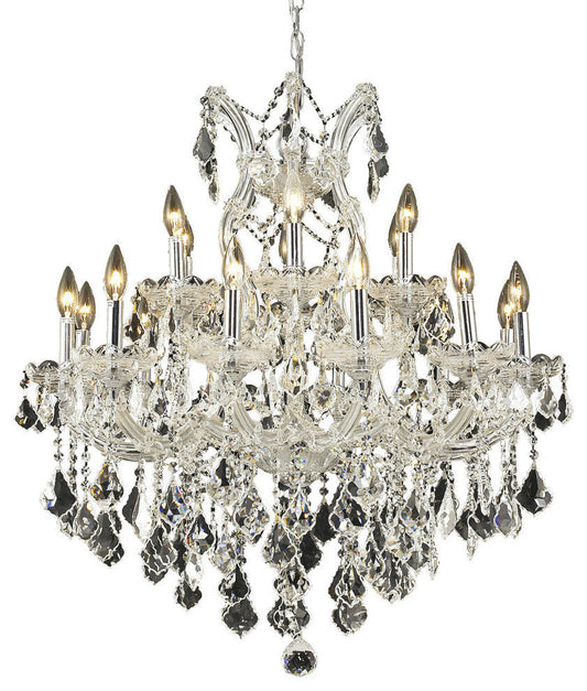 Elegant 2800D30C/RC Maria Theresa 19 Light Chrome Chandelier ClearBy Elegant Furniture & Lighting